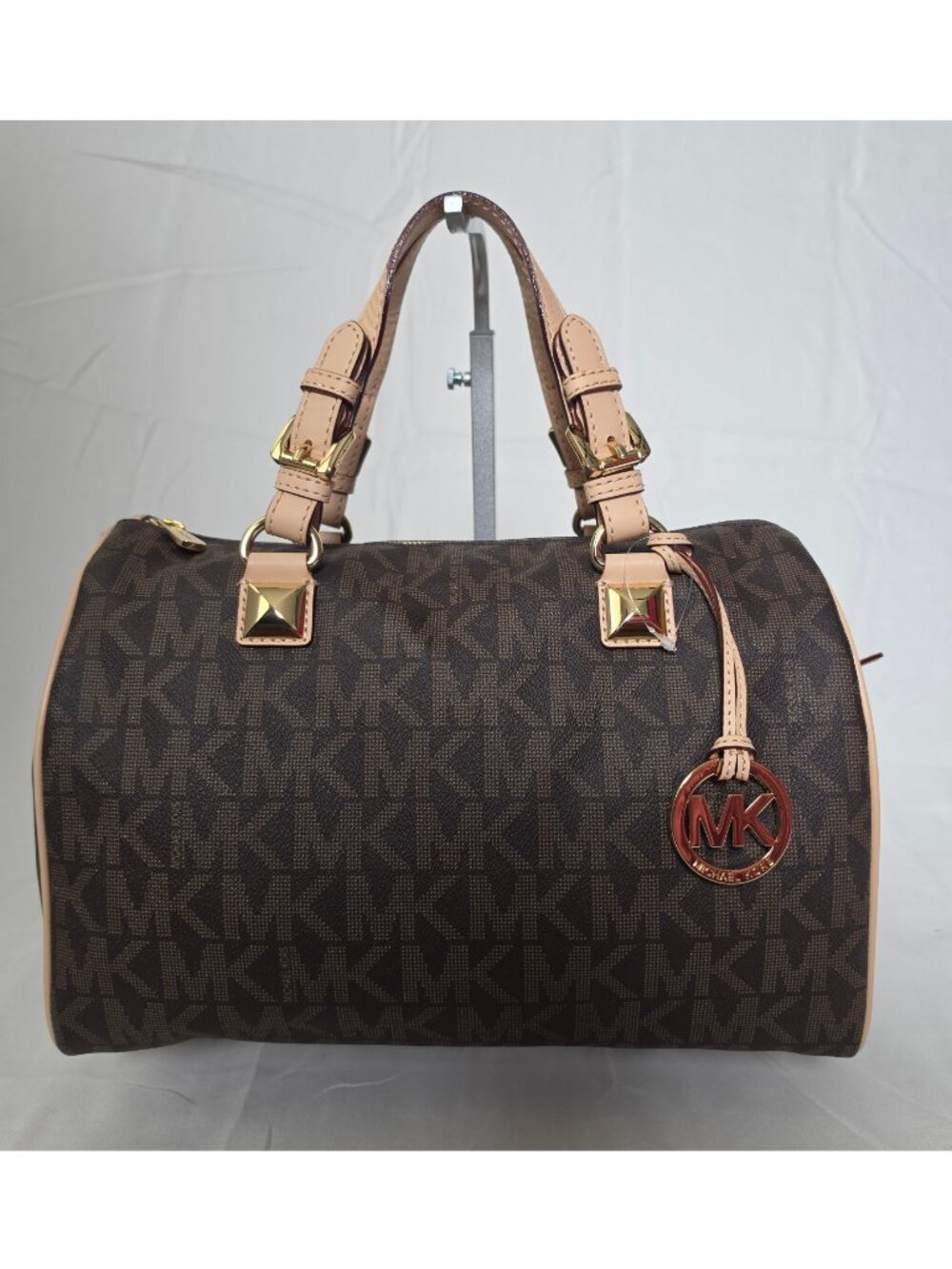 Michael Kors NWOT Logo Grayson Large Satchel, PVC Brown